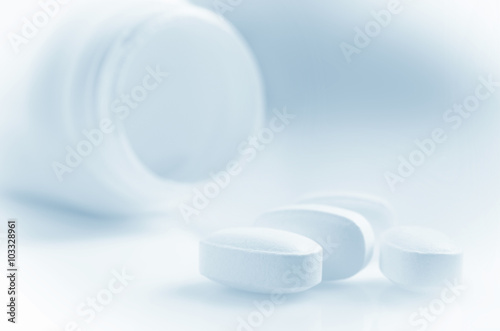 Closeup of medicine tablets