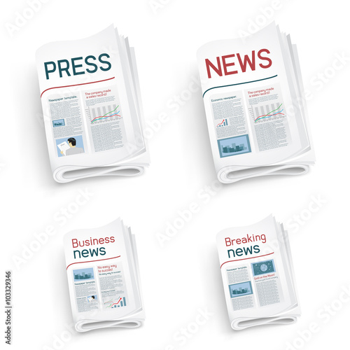 set of newspapers