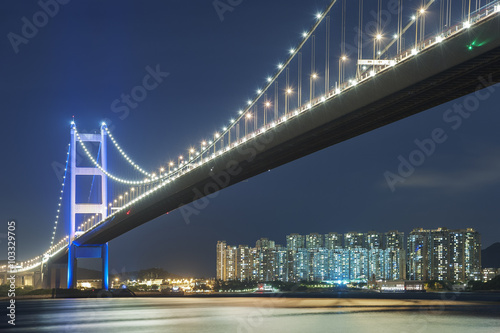 Fototapeta Naklejka Na Ścianę i Meble -  Tsing Ma Bridge in Hong Kong