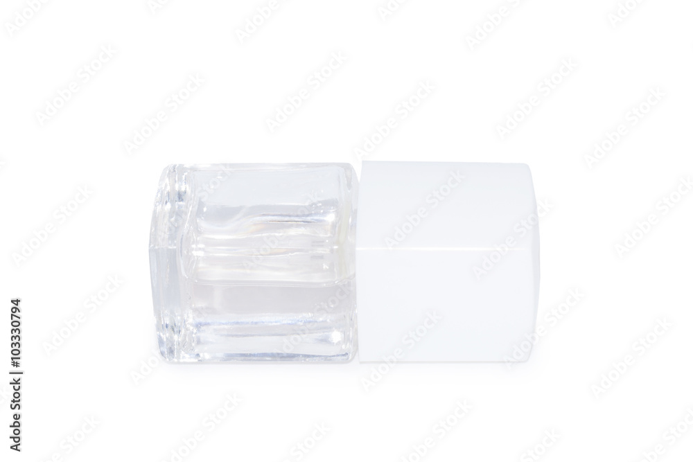 Clear transparent nail polish isolated on white Clear transparent nail polish isolated on white