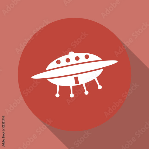UFO icon. Flat