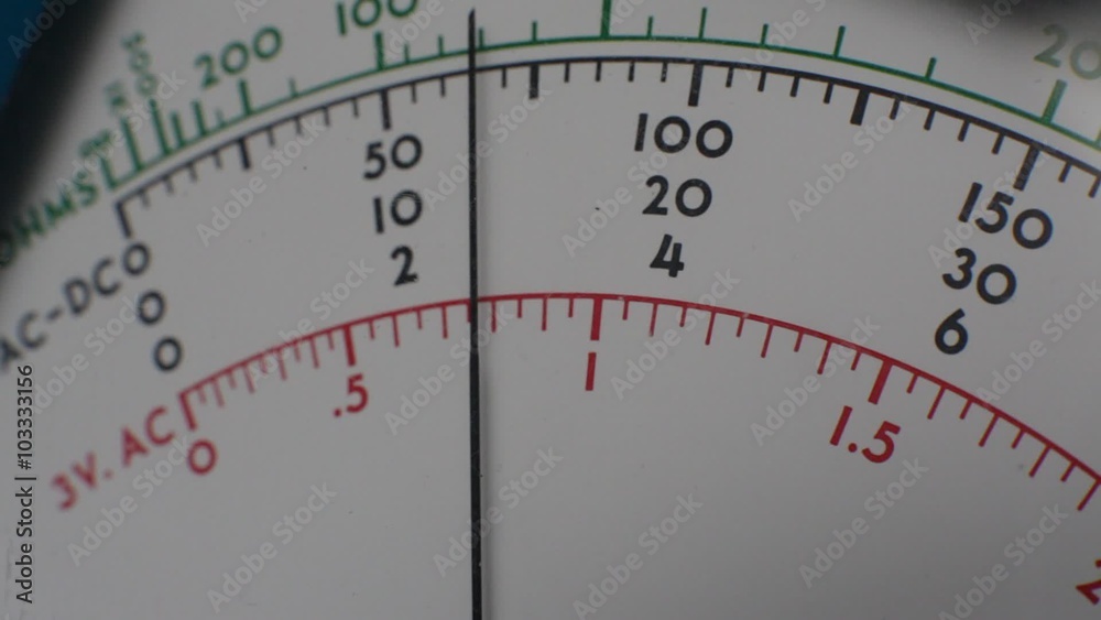 Close up of reading electricity with a volt meter Close up of reading electricity with a volt meter