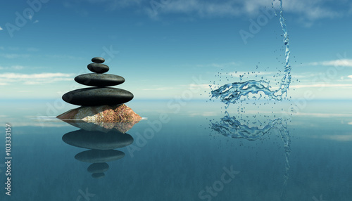 Canvas Print Zen stones