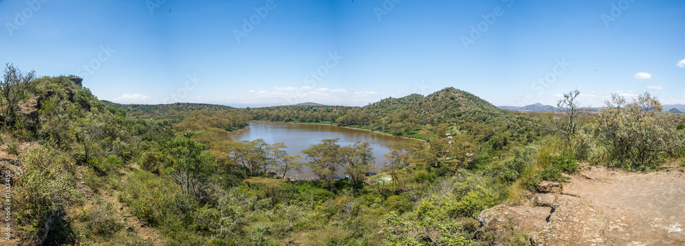 Panorameraufnahme des Craterlake in Naivasha