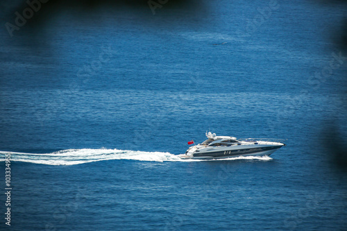 Luxury yacht sailing in Mediterranean Sea near French Riviera, M © ValentinValkov