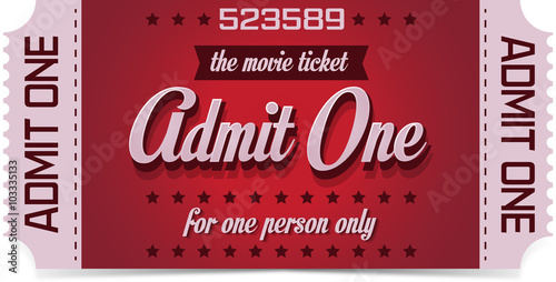 Retro movie ticket