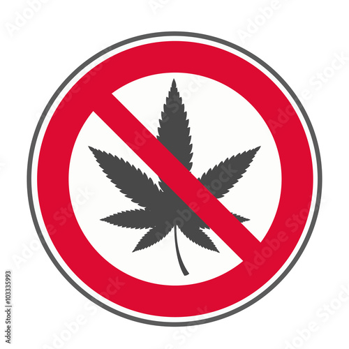 Schild Verbot Haschisch