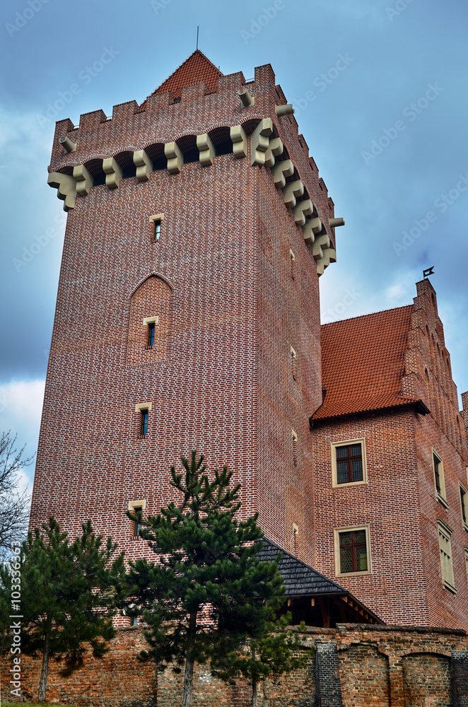 Tower reconstructed royal castle in Poznan.