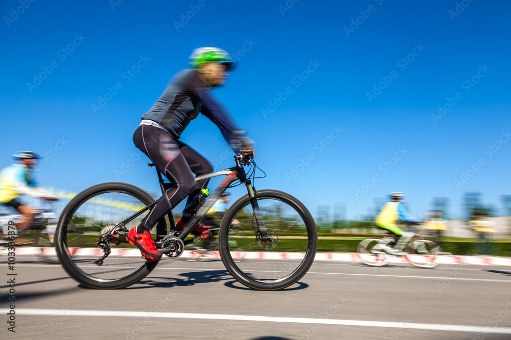 Fototapeta premium Racing Bike,Motion blurred