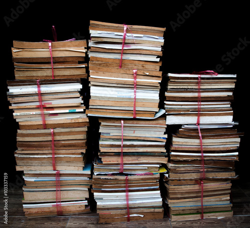 Piles of the old books