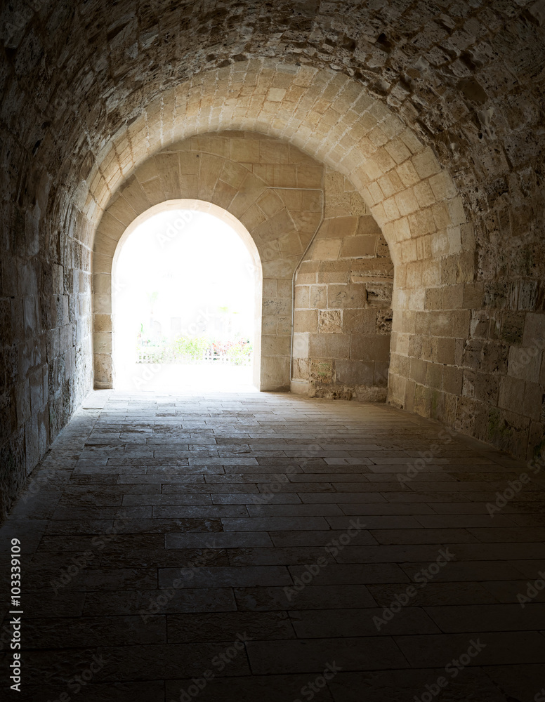 Vaulted Corridor leading to the courtyard of Alexandria Castle Vaulted Corridor leading to the courtyard of Alexandria Castle