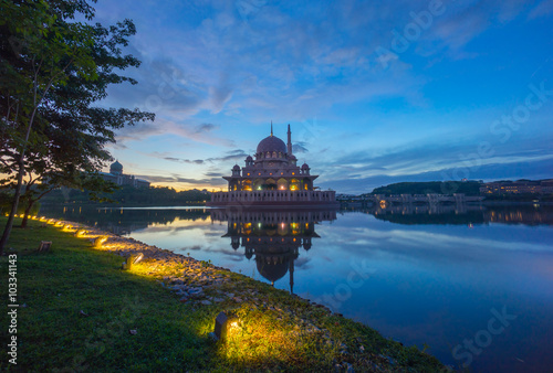 Majestic Sunrise at Putra Mosque, Putrajaya Malaysia