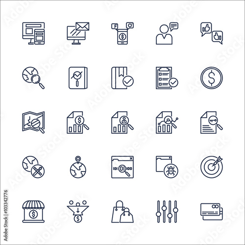 SEO Outline Icons set