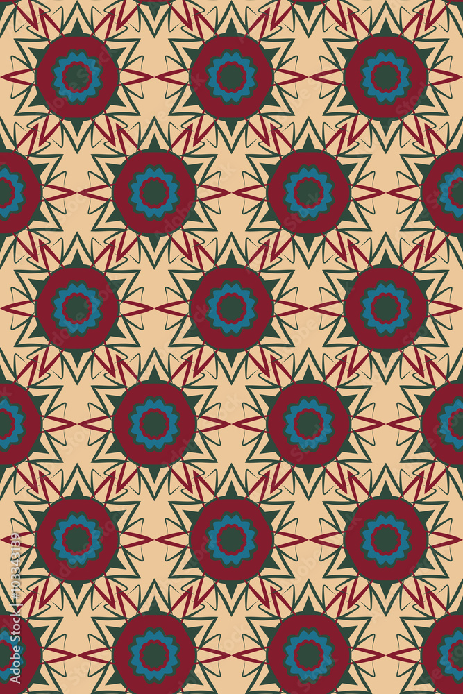 Ethnic boho seamless pattern. Tribal art print