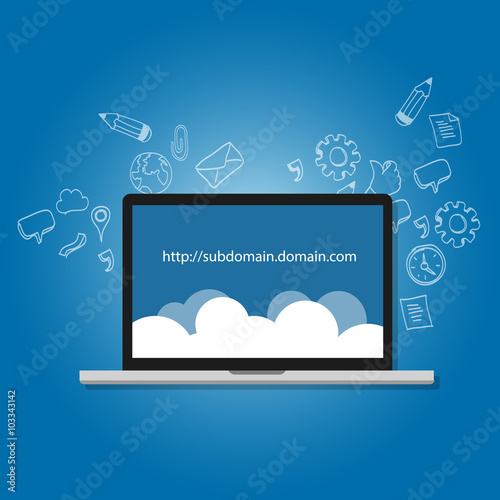 domain subdomain name .com illustration internet address 