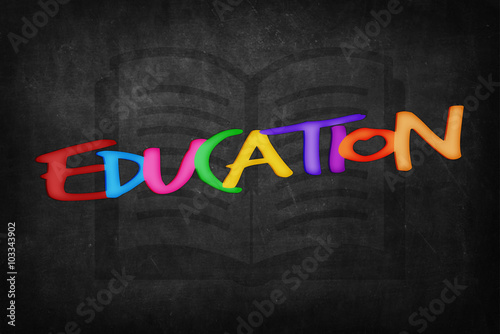 The word Education on blackboard