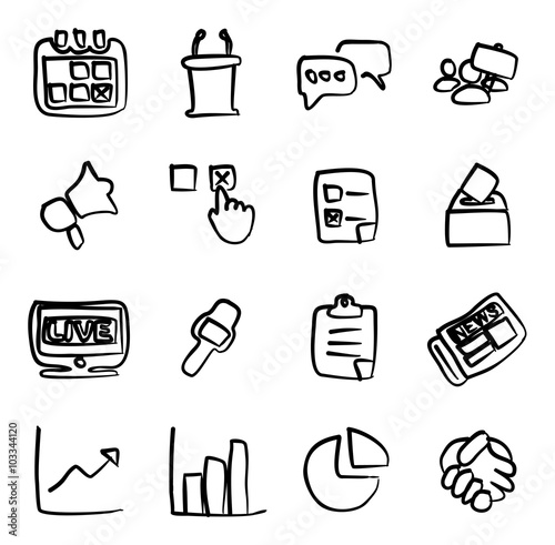 Election Icons Freehand