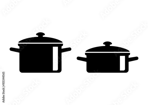 Black pot icon on white background