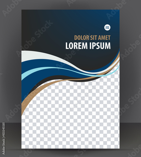 Magazine, flyer, brochure, cover layout design print template