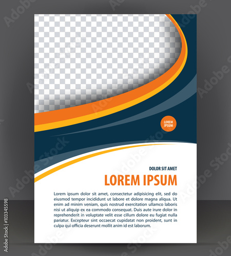 Magazine, flyer, brochure, cover layout design print template