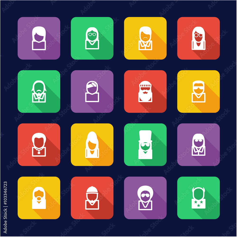Avatar Icons Famous Musicians Set 2 Flat Design Avatar Icons Famous Musicians Set 2 Flat Design