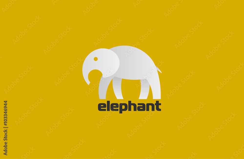 Elephant logo. minimalistic elephant logo. animal logo Elephant logo. minimalistic elephant logo. animal logo