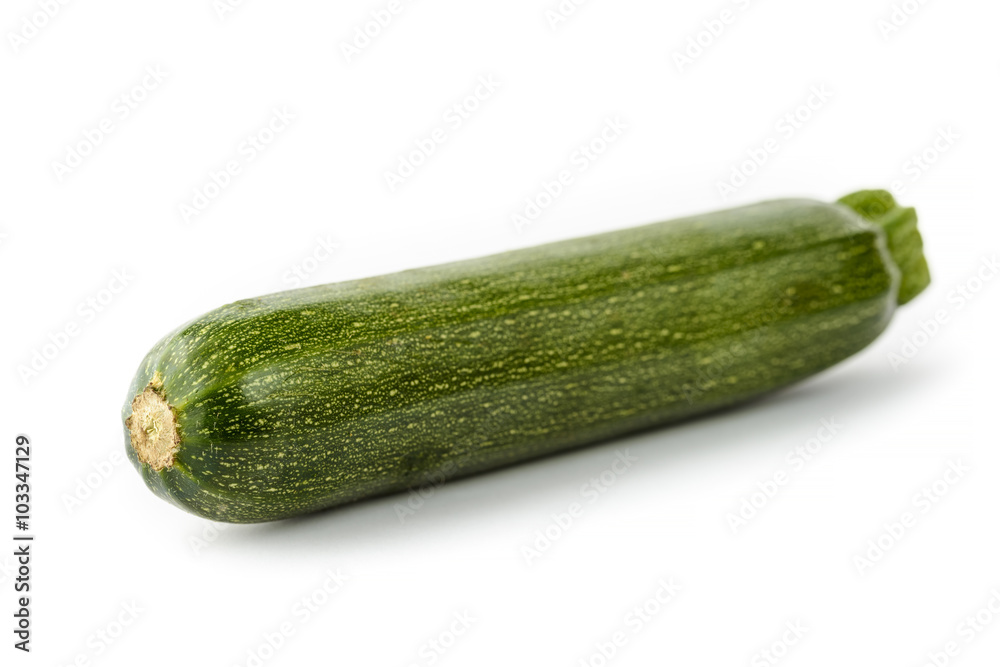single fresh zucchini on white background single fresh zucchini on white background
