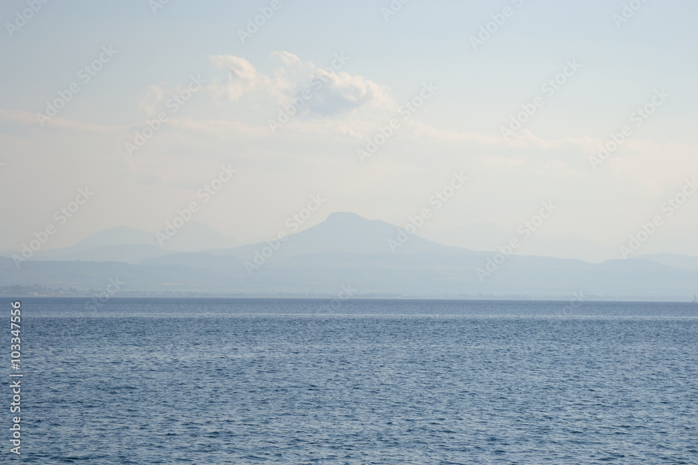 Ionian sea in a cloudy day.