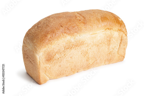 loaf of bread isolated over white background