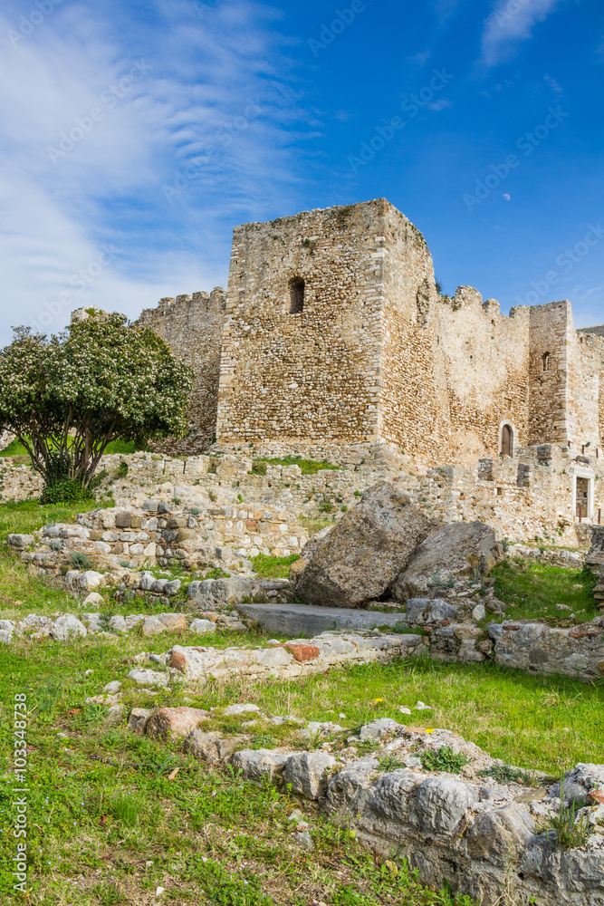 Old historic castle of Patras on Peloponnese in Greece