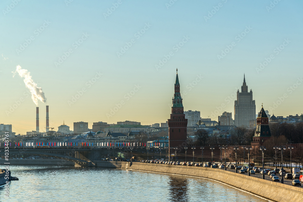 Panorama of  Moscow Kremlin, Russia