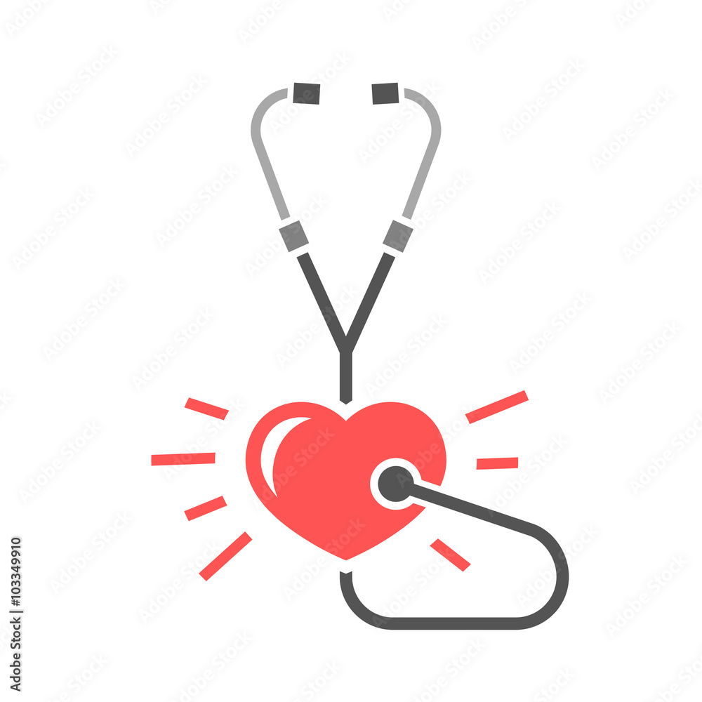 Stethoscope Heasrt Icon Stethoscope Heasrt Icon