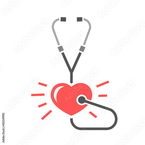 Stethoscope Heasrt Icon © Double Brain