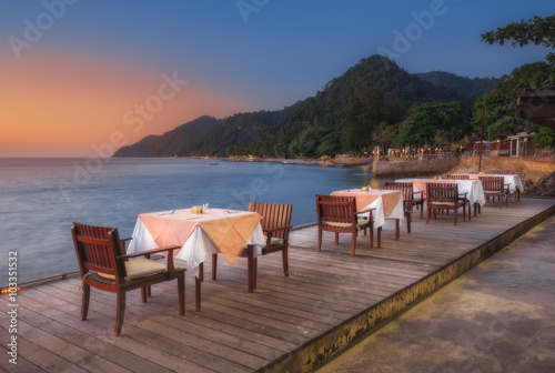 Thailand. Ko Chang. Hotel Chang Buri Resort dinner on the beach