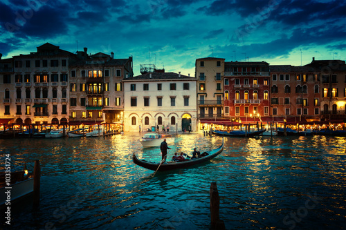 Canvas Print Grand Canal in sunset time, Venice, Italy