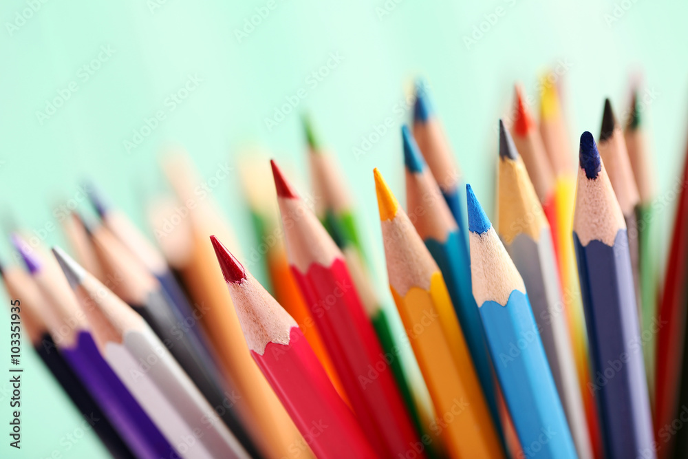 Fototapeta Drawing colourful pencils background, close up