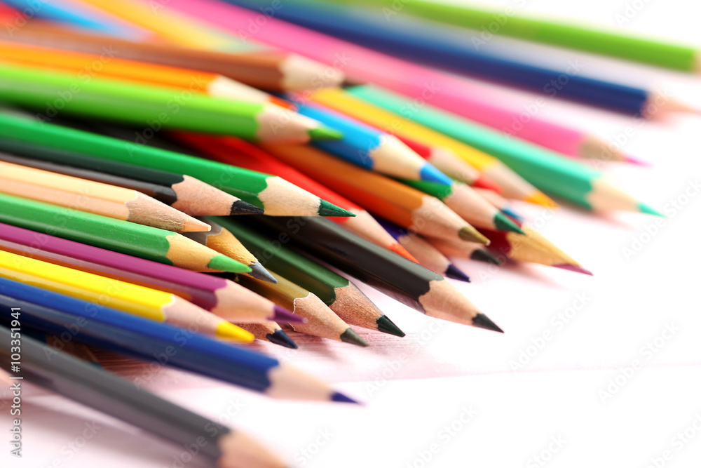 Drawing colourful pencils on a wooden background Drawing colourful pencils on a wooden background