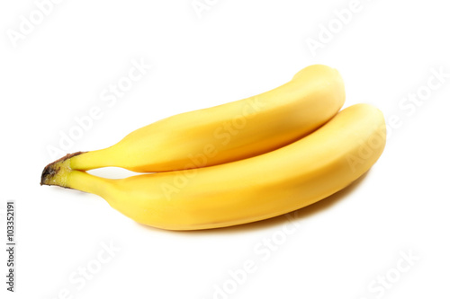 Bunch of bananas isolated on a white