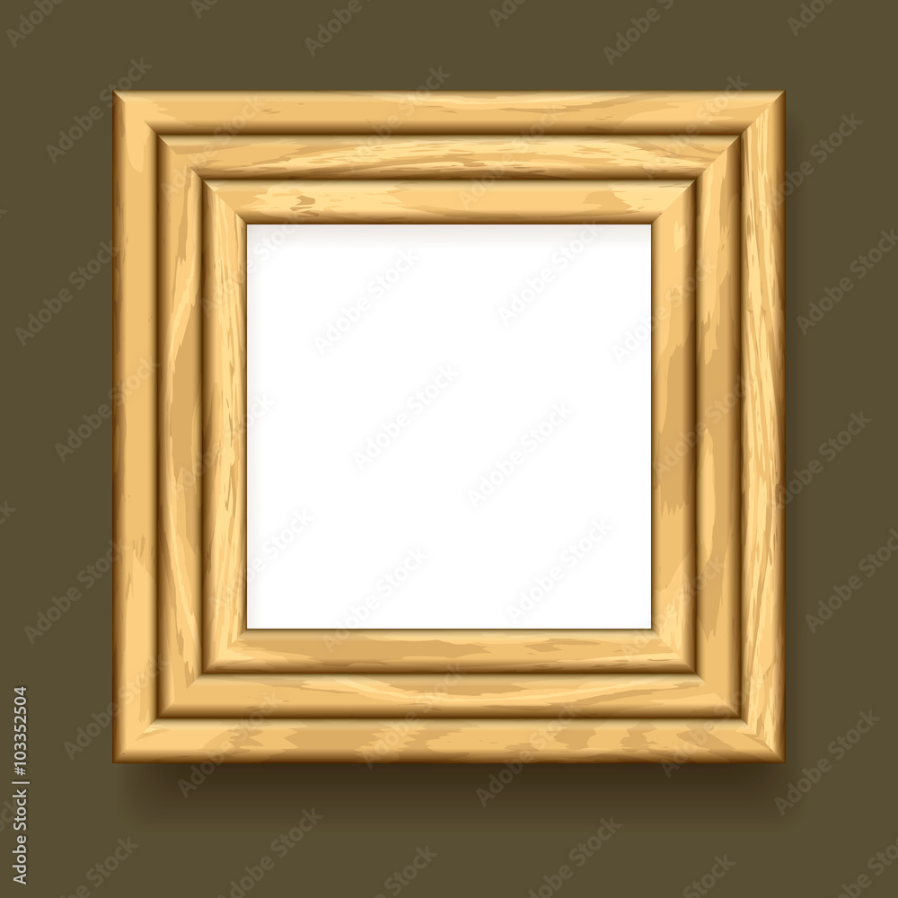 Realistic wooden frame.Vector illustration. Realistic wooden frame.Vector illustration.