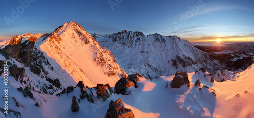 Winter mountain in Slovakia from Tatras - Solisko landscape