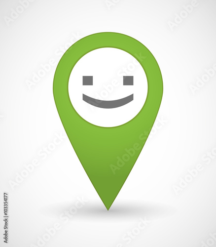 Free Download Map mark icon with a smile text face - GFXLoad