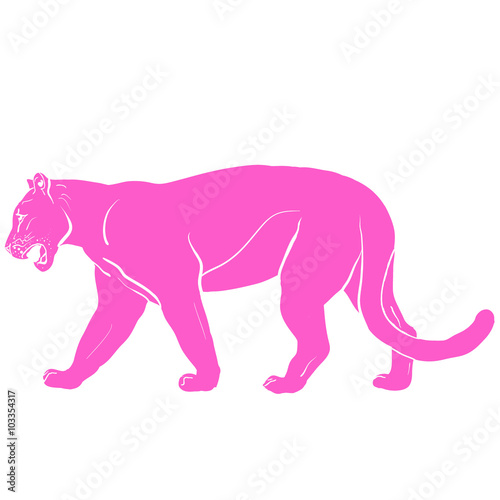 pink panther with huge tusks 