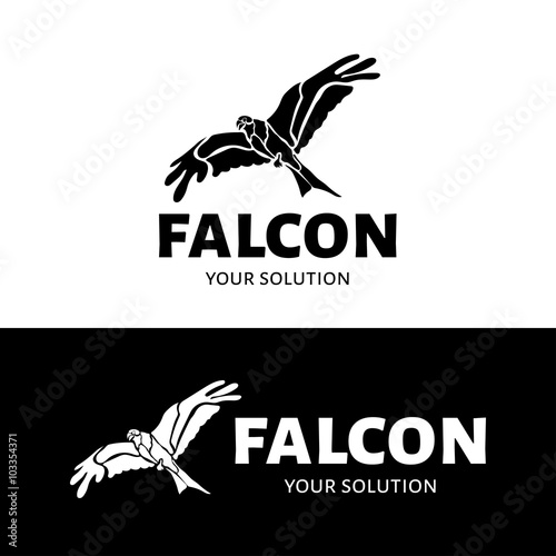Vector logo Falcon. Brand logo in the form of a Falcon.
