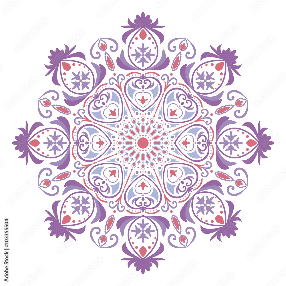 Mandala or circular floral pattern Mandala or circular floral pattern