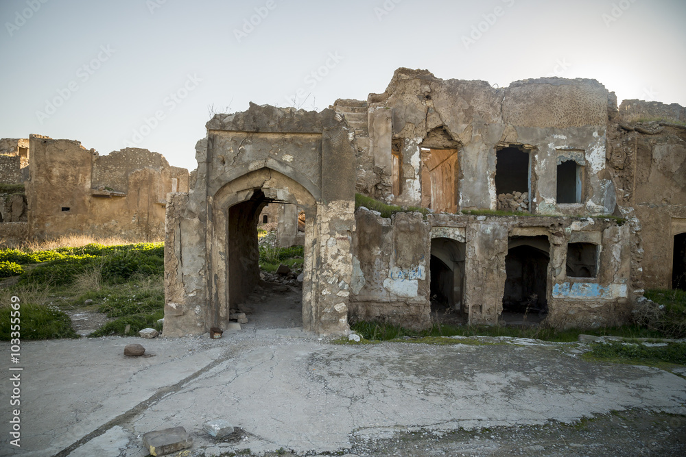 Ruins of old building in Iraqi Kurdistan region inside Kirkuk city