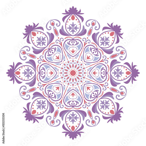Mandala or circular floral pattern