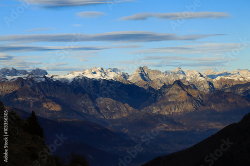 Winter panorama from Monte Grappa, Italy