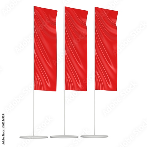 Flag Blank Red Expo Banner Stand.