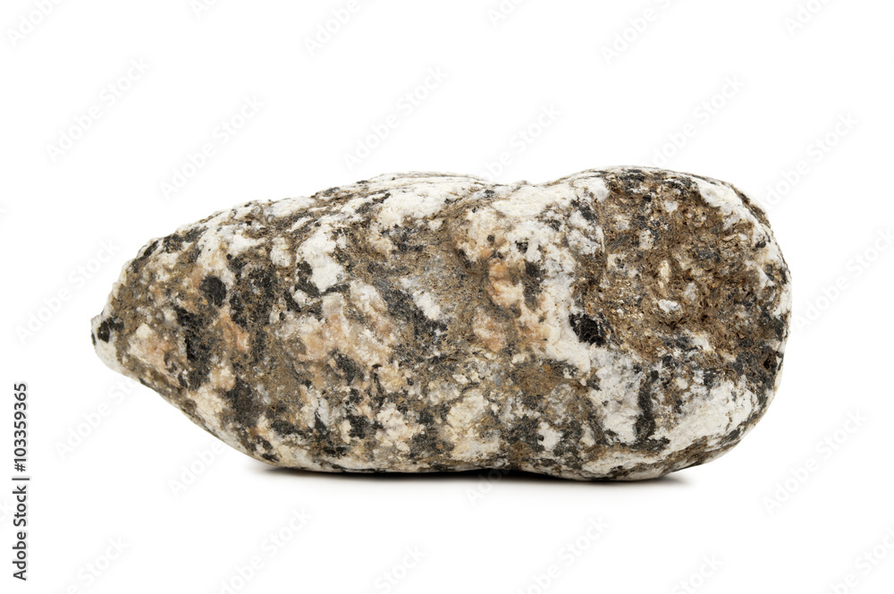 Gray granite stone isolated Gray granite stone isolated