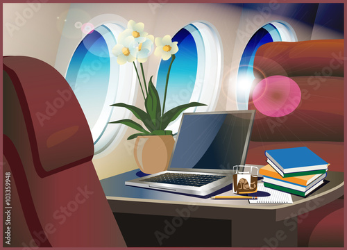 interior private jet